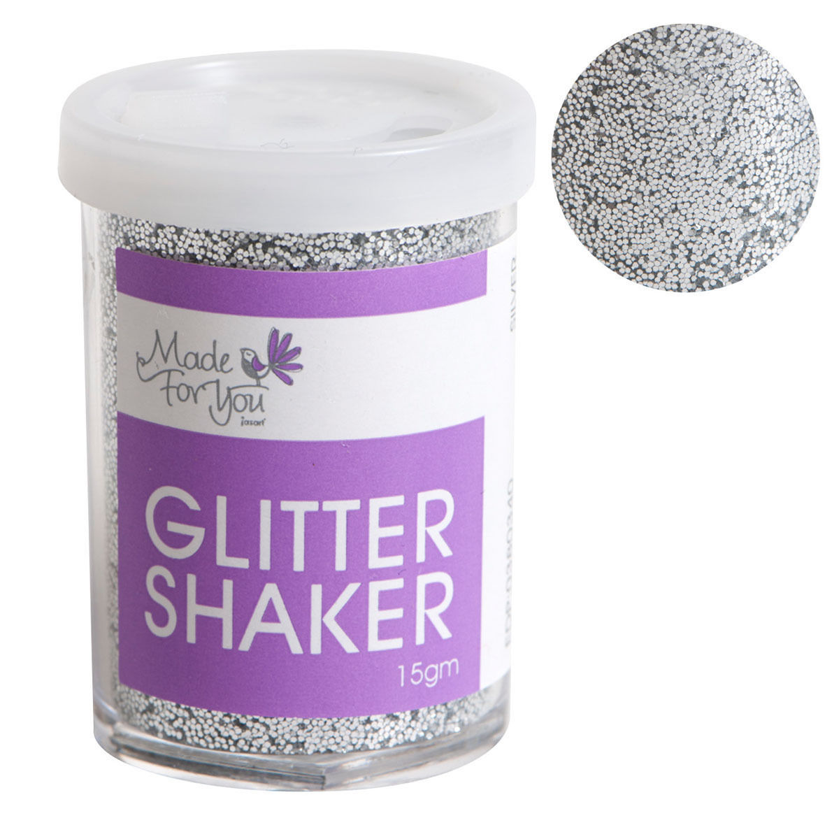 Glitter Shaker Silver 15g