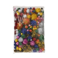 Jasart Assorted Glitter Pom Poms Pack of 200
