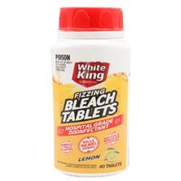 White King Fizzing Bleach Tablets Lemon Pack of 40's