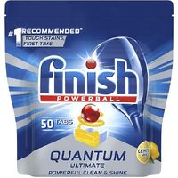 Finish Powerball Quantum Ultimate Powerful Clean & Shine Lemon Sparkle 50 Tablets 