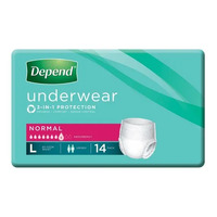 Depend Underwear Normal Large (97-117cm) 850mL Pack of 14's