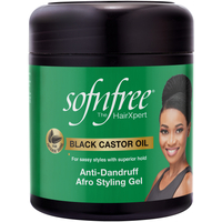 Sofn’free Black Castor Oil Afro Styling Gel 500mL (16.91oz)
