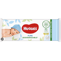 Huggies Baby Wipes Pure Biodegradable Pack of 56