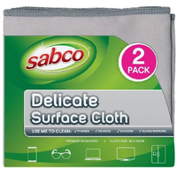 Sabco Delicate Surface Microfibre Cloths Pack of 2's