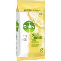 Dettol Multipurpose Textured Surface Wipes Lemon Lime Burst Pack of 120's