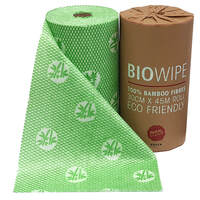 Bamboo Heavy Duty Biodegradable Chux Wipes 45m 90 Sheets Green