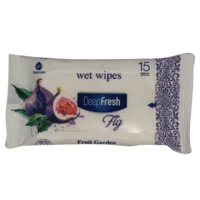 Deep Fresh Wet Wipes Fig Pack of 15