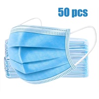 Face Mask Protective 3ply With Earloop 50's