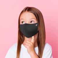 Kids Copper Reusable Face Mask - Korean Made Black