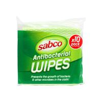  Sabco Antibacterial Wipes Pack of 10's