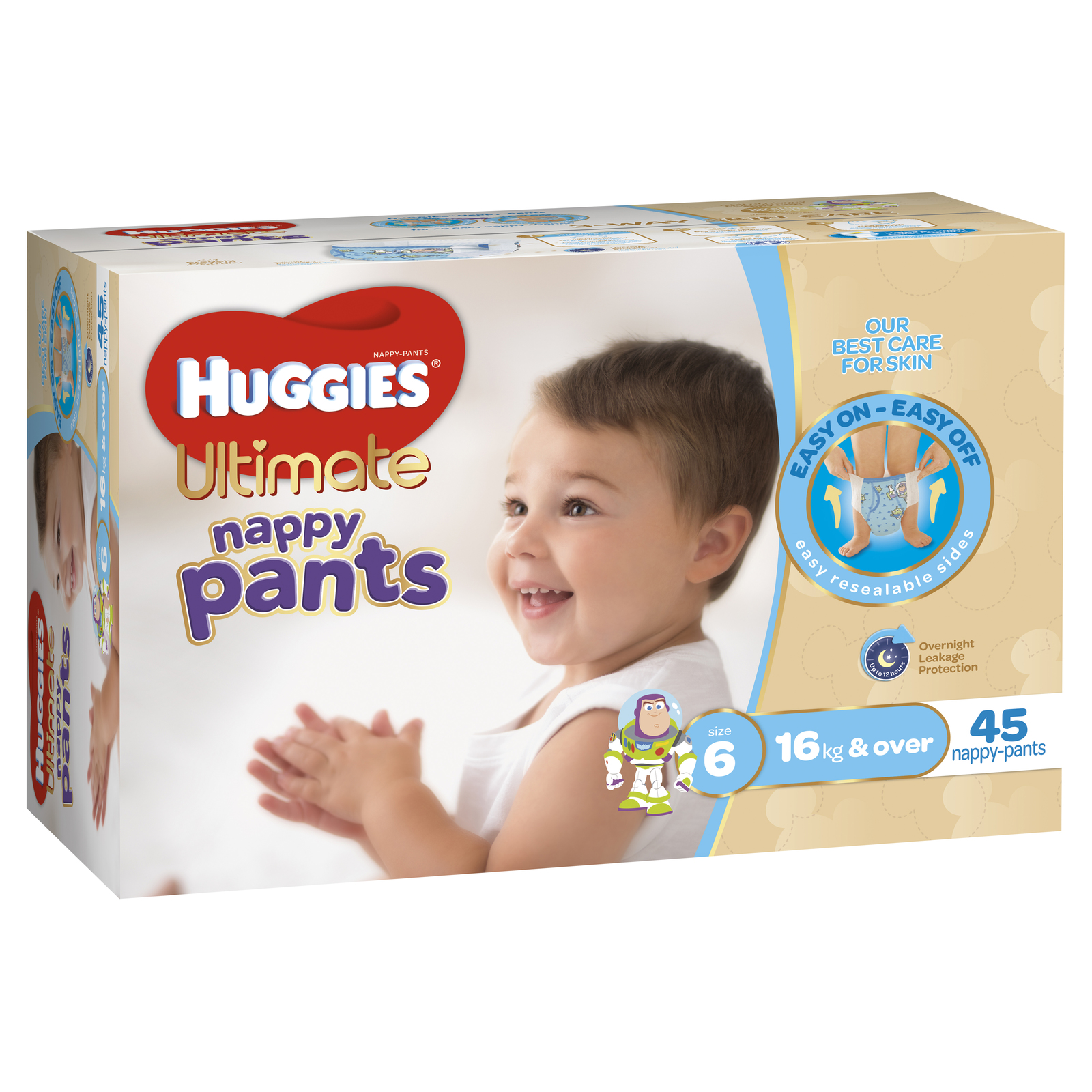 Huggies Ultimate Nappy Pants Boys Junior 45's 16kg & Over Size 6