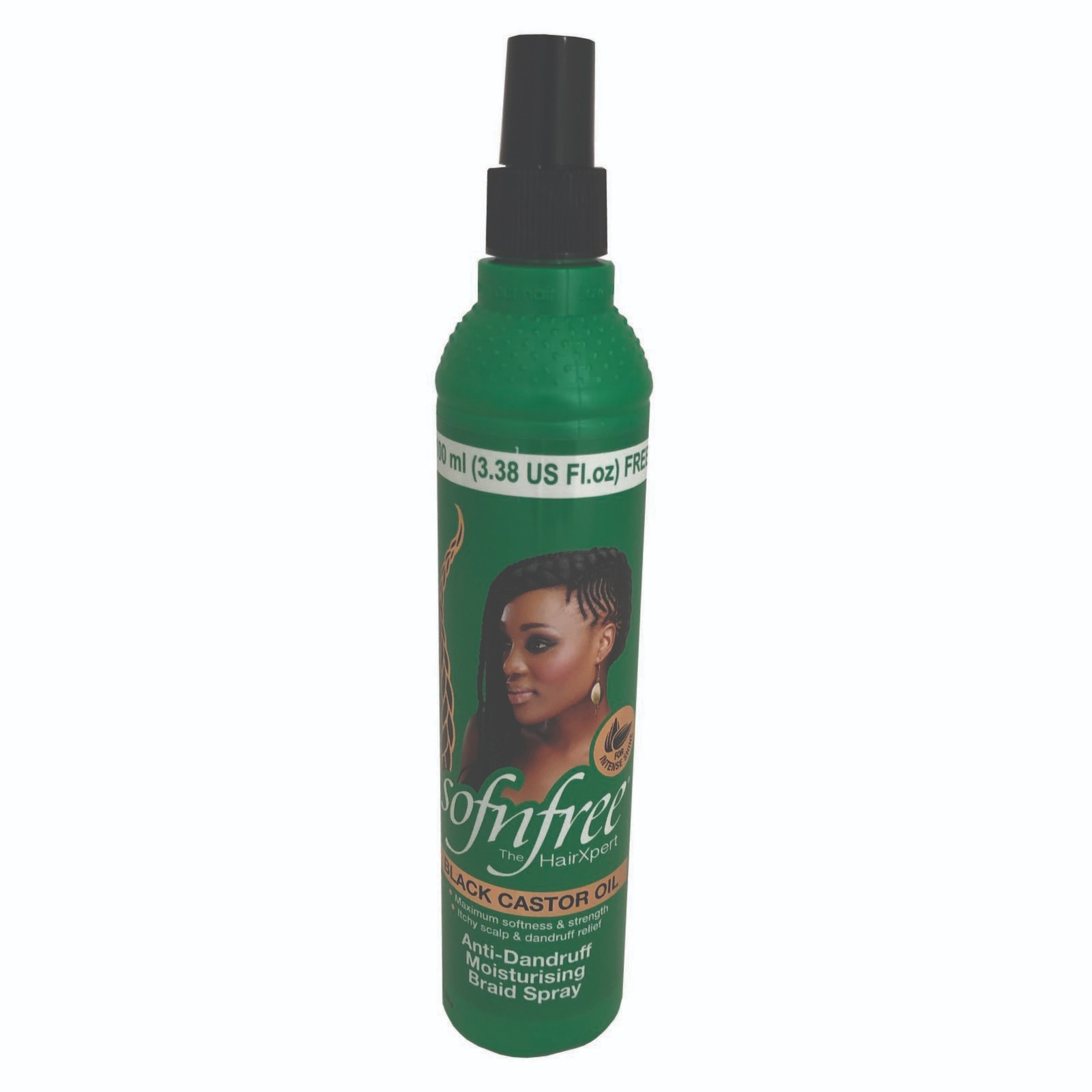 Sofn Free Braid Spray With Black Castor Oil Anti Dandruff 350ml