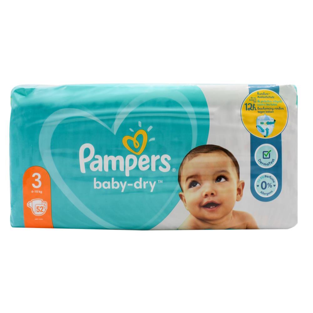 Comprar Pañales Pampers Baby-Dry, Talla 3, 6-10kg - 52Uds