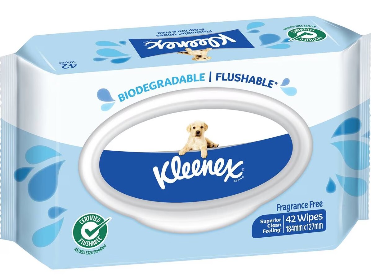 Kleenex Flushable Wipes Fragrance Free 42's