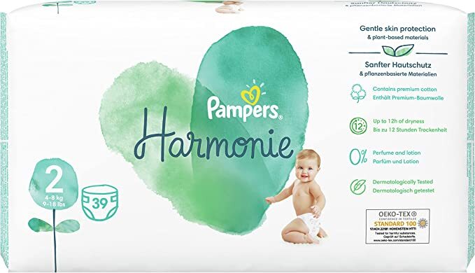 Pampers Harmonie Nappies Size 2 4-8kg Pack of 39's