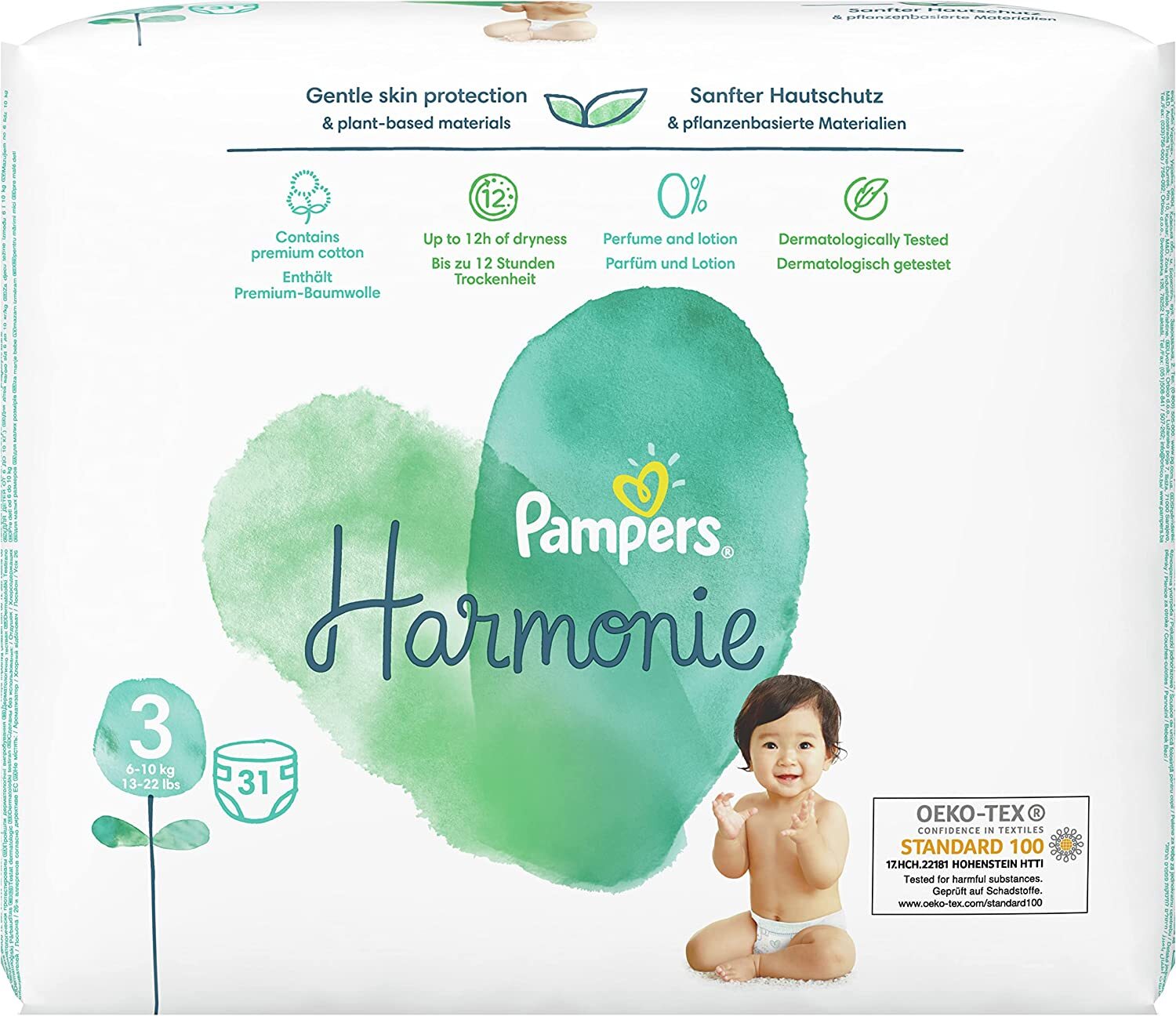 Couches x30 pampers Harmonie taille 1 - Pampers