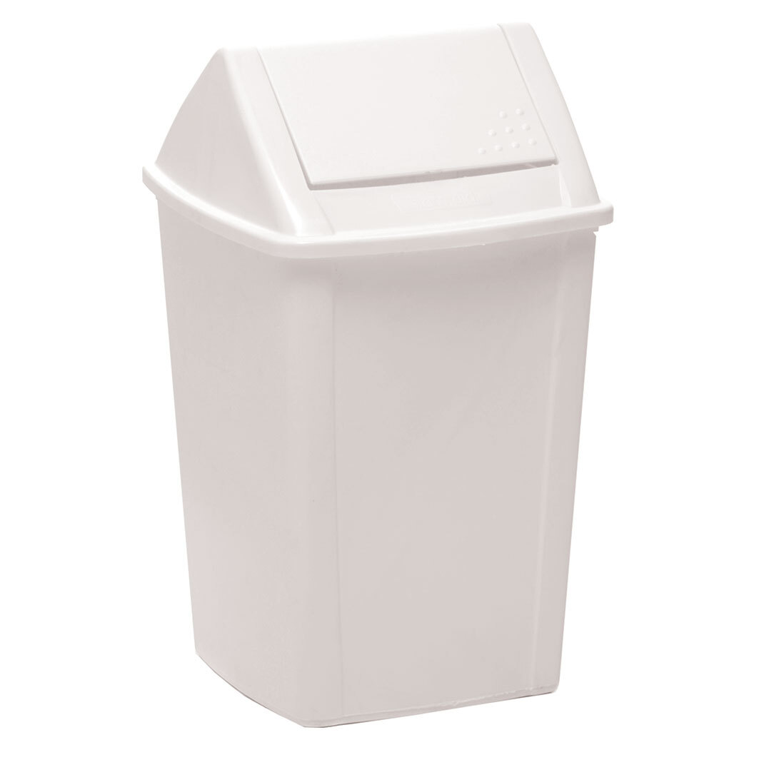 Sabco Swing Top Tidy White 30L