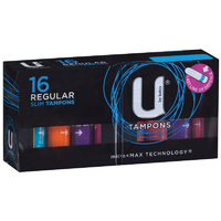 U by Kotex Regular Slim Tampons Pack of 16