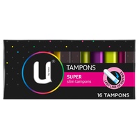 U by Kotex Super Slim Tampons Pack of 16