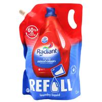 Radiant Laundry Liquid Refill All In One Mixed Colours Front & Top Loader 1.5L