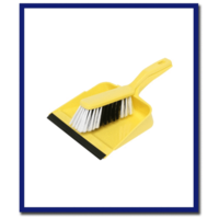 Edco Dust Pan & Brush - Yellow