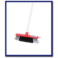 Edco Economy Household Broom With Handle - Red