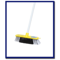 Edco Economy Household Broom With Handle - Yellow