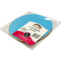 Rainbow Matt Circles 2 Sided 180mm 80GSM 100 Sheets