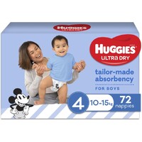 Huggies Ultra Dry Jumbo Nappies Limited Edition Size 4 Toddler Boy (10-15kg) Carton of 72's