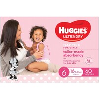 Huggies Ultra Dry Nappies Girls Limited Edition Junior Size 6 (16+kg) Carton of 60's