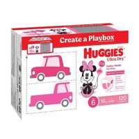 Huggies Girls Ultra Dry Nappies Size 6 Junior (16kg And Over) Carton of 120's
