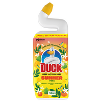 Duck Toilet Cleaner Deep Action Liquid Gel Summer Vibes 750mL