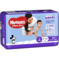 Huggies Ultra-Dry Nappy Pants Size 4 Boy (9-14kg) (4 x 29) Carton of 116
