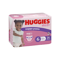 Huggies Ultra Dry Nappy Pants Size 6 (15kg+) 24's