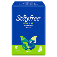 Stayfree Regular with Wings Pack of 14's