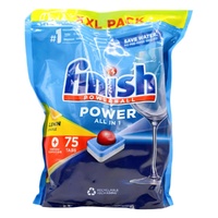 Finish Powerball Dishwashing Tablets – Power All-in-1 Lemon Sparkle Pack of 75's