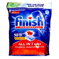 Finish Powerball Dishwashing Tablets All in 1 Max Mega Value Pack of 90's
