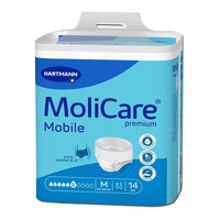 Molicare Premium Mobile 6D Medium (80 - 120cm, 1662mL) Pack of 14's