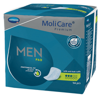 Molicare Men Pad Premium 3 Drops (8 x 14 ) Carton of 112