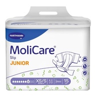 MoliCare Slip Junior Extra Small/Small Plus 8D 1914mL (50-80cm) Pack of 15
