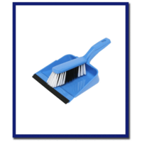 Edco Dust Pan & Brush - Blue