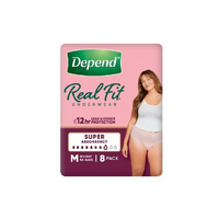 Depend Real Fit Incontinence Underwear Regular Women Medium 71-102cm Pack of 8's