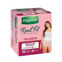 Depend Real-Fit Regular Underwear Medium (71-102cm; 52-86kg) Pack of 8's