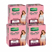 Depend Real-Fit Super Underwear X-Large (122-162cm) (91-136kg) (4 x 8's ) Carton of 32's