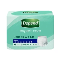 Depend Expert Care Maxi Underwear 4-in-1 Protection Maxi 12D Extra Large (122-162cm) Pack of 10's
