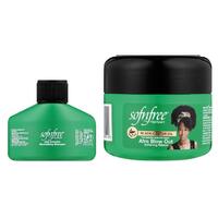 Sofn'Free Black Castor Oil Afro Blowout Relaxer Twin Pack 