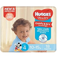 Huggies Ultra Dry Nappies Toddler Boy 10-15kg 18's