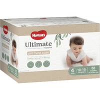 Huggies Ultimate Nappies Toddler Size 4 (10-15kg) Carton of 58