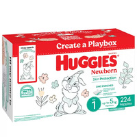 Huggies Nappies Size 1 Newborn Unisex Up to 5kg 224's