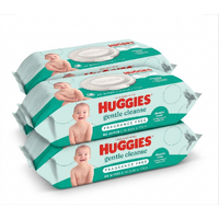 Huggies Thick Baby Wipes Fragrance Free Pack (4x80) Carton of 320